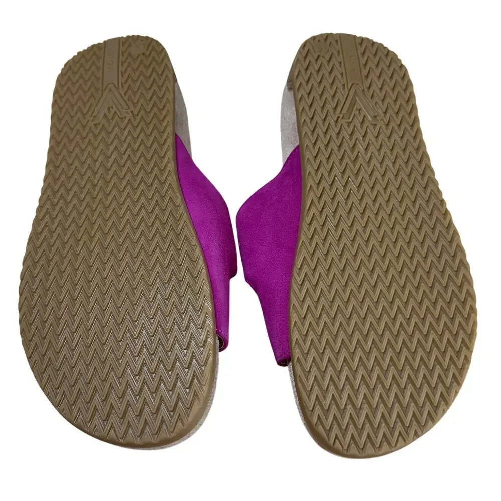 Vionic Elara Slide Sandal Rose Violet Suede Women's Size 7.5 New Without Box